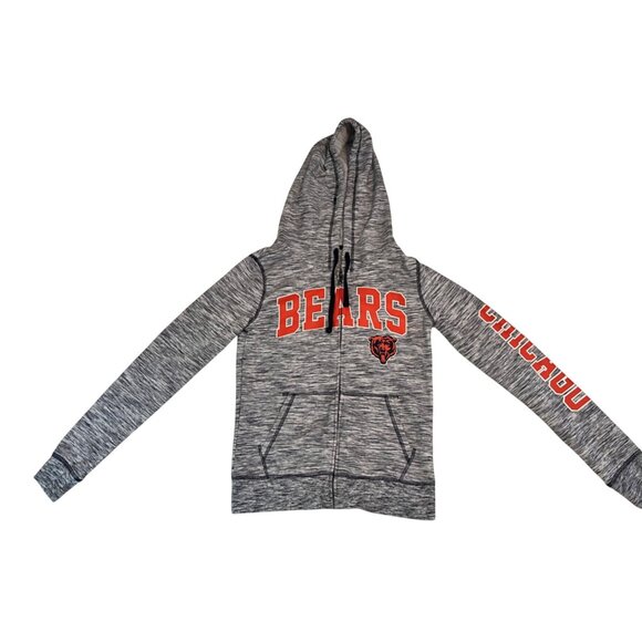 Chicago Bears Mens Zip-Up Hoodie Sweatshirt Size XS Gray Heathered - Picture 1 of 8